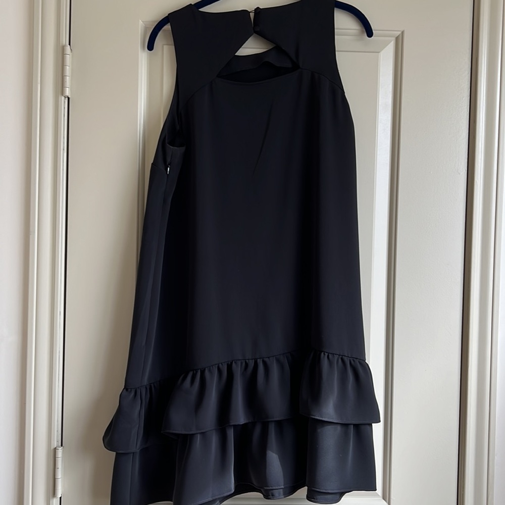 Loft Black Ruffle Hem Dress - Picture 3 of 4